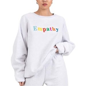 EMPATHY ALWAYS Grey Crewneck